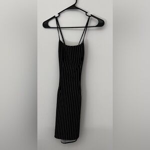 H&M Black Pinstripe Dress
